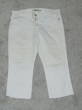 GAP Original Women`s Low Rise 12A White Stretch Denim Capri Jeans Pants